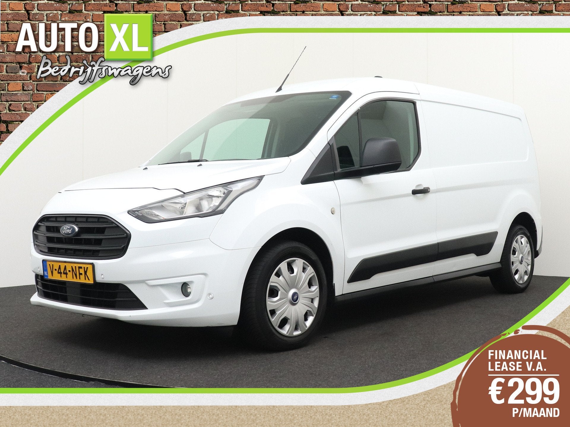 Ford Transit Connect 1.5D 120 PK L2 Trend 3-Pers Camera Carp, Dealer onderhouden, Gebruikt, 4 cilinders, Wit