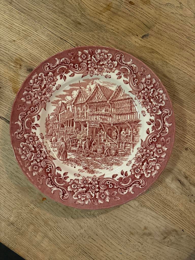 Antiek Royal Tudor Ware 17e Eeuw Engeland Ironstone Bord, Ophalen