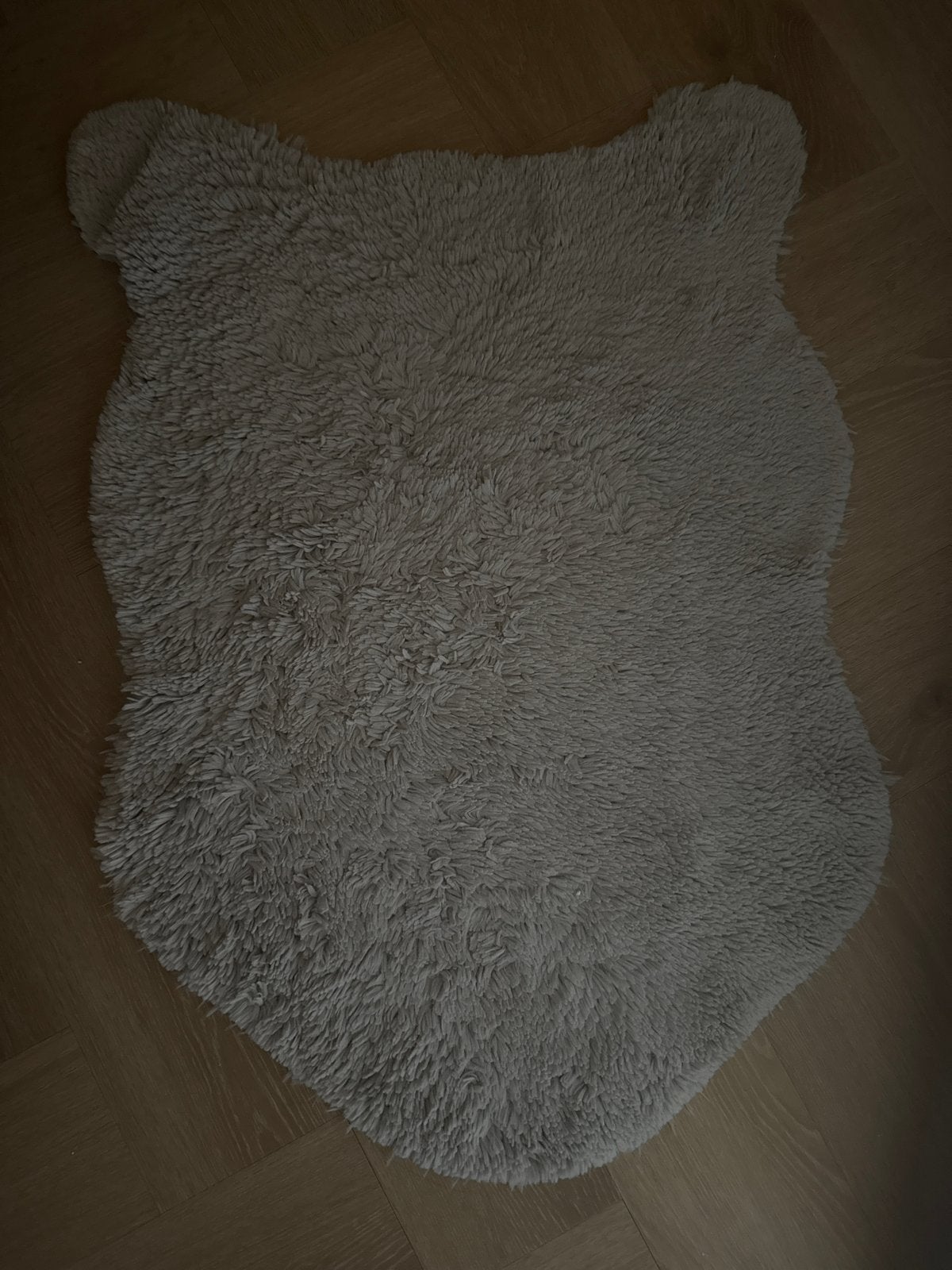 Zacht grijs Casa vloerkleed in beervorm, Gebruikt, 50 tot 100 cm, Ophalen of Verzenden, Grijs