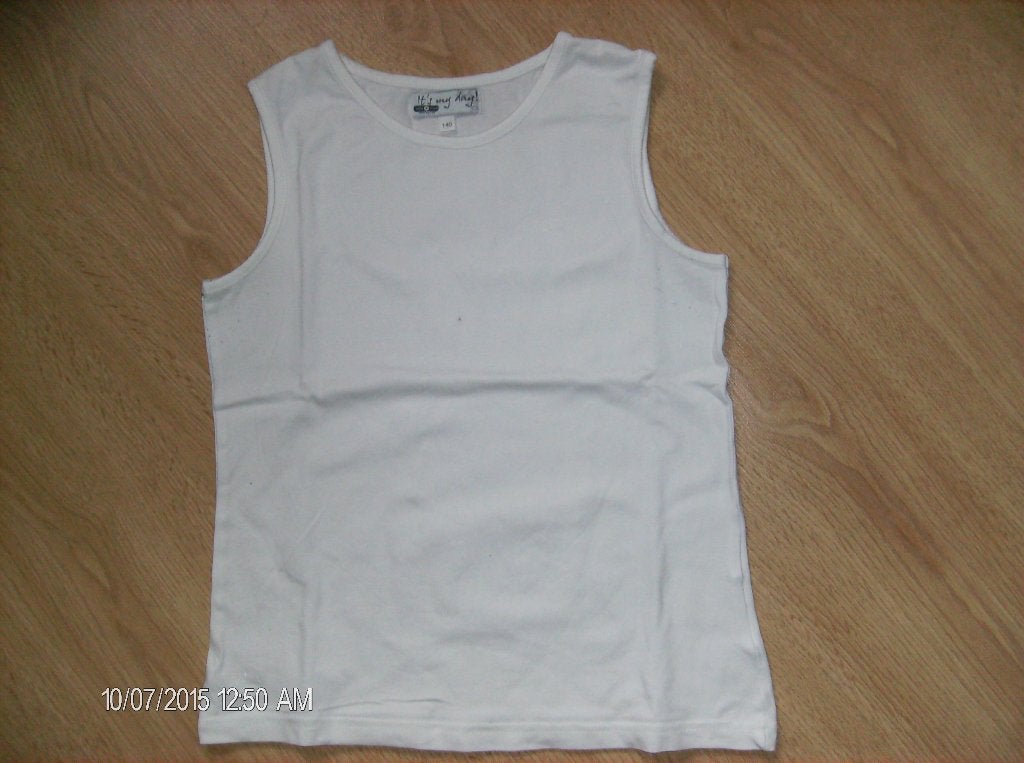 wit mouwloos shirt, Ophalen of Verzenden, Zo goed als nieuw, Meisje, Shirt of Longsleeve