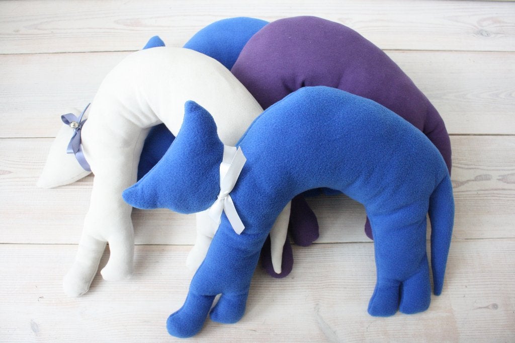 Katten nekkussen, nieuw!, Huis en Inrichting, Handgemaakt, Wit, Nieuw, Ophalen of Verzenden