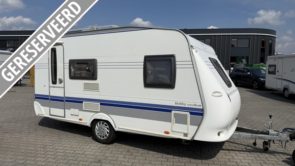 Hobby Excellent 410 SFE bouwjaar 2007 met voortent, Caravans en Kamperen, Hobby, Bedrijf, Treinzit, Tot en met 3