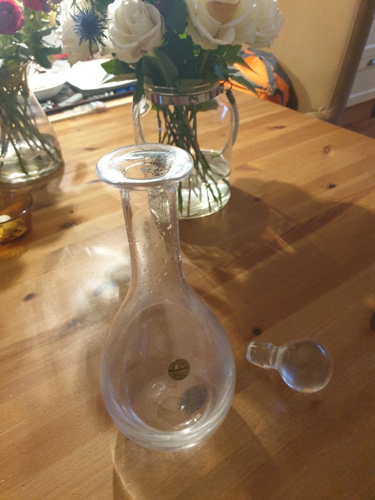 Kristallen wijn karaf, water karaf, 32 cm, Antiek en Kunst, Ophalen of Verzenden