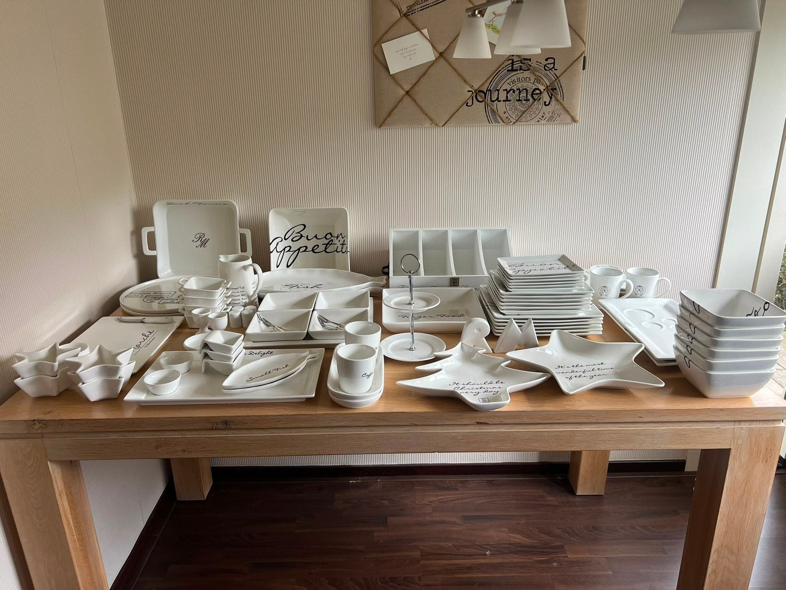 Zgan : Prachtig compleet : Riviera Maison Servies !!!, Ophalen, Zo goed als nieuw, Porselein, Overige stijlen