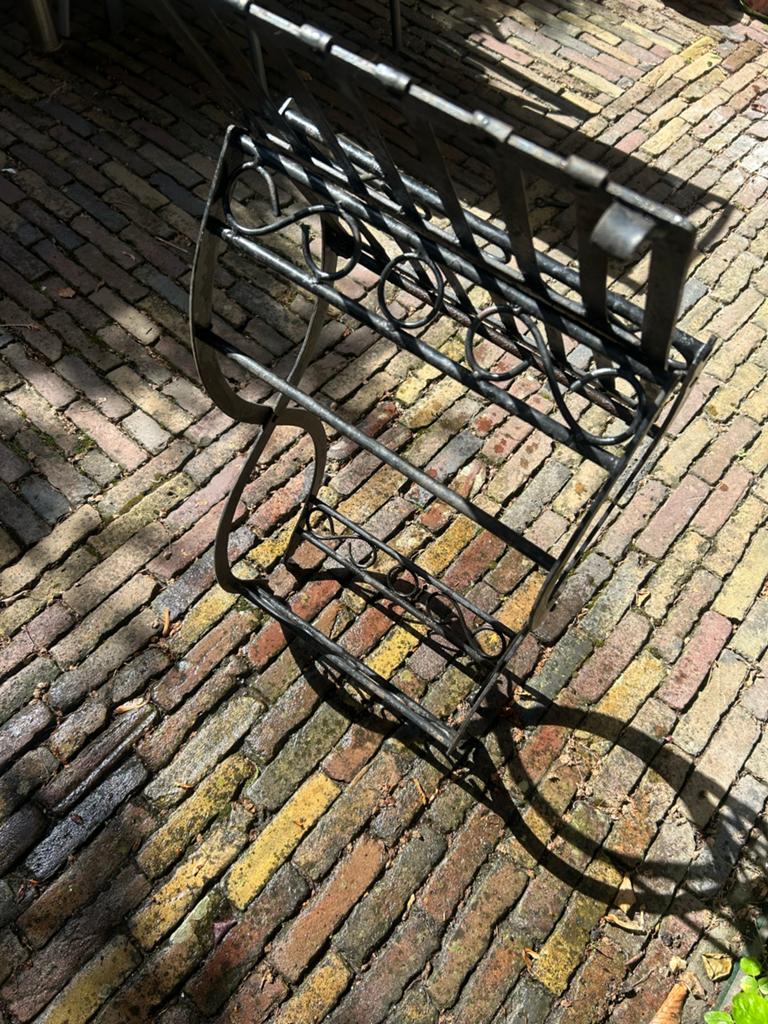Metalen tuinbankje - Vintage stijl, Tuin en Terras, Tuinbanken, Ophalen, Gebruikt, Metaal