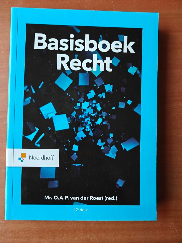 O.A.P. van der Roest - Basisboek Recht, Boeken, O.A.P. van der Roest, Sociale wetenschap, Ophalen of Verzenden, Zo goed als nieuw
