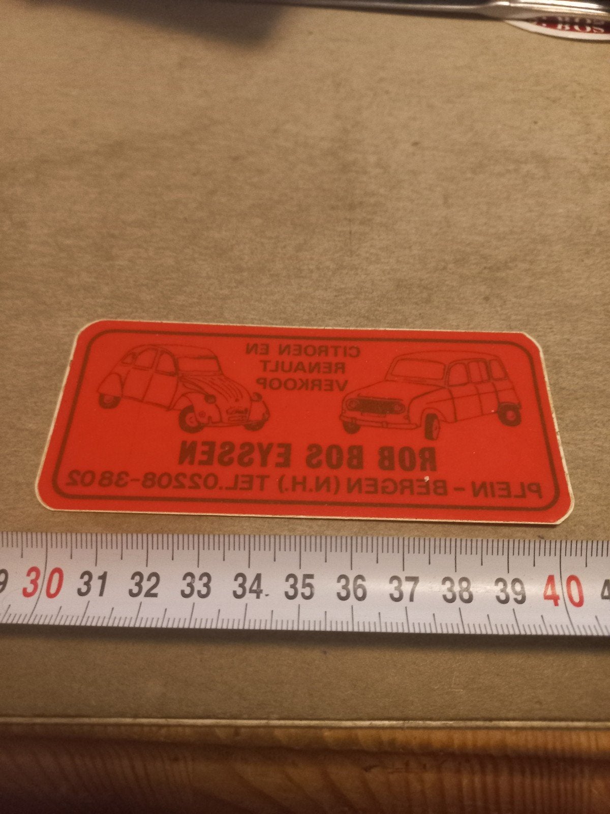 Vintage Citroën Renault Sticker - Bob Bosse, Ophalen of Verzenden, Gebruikt