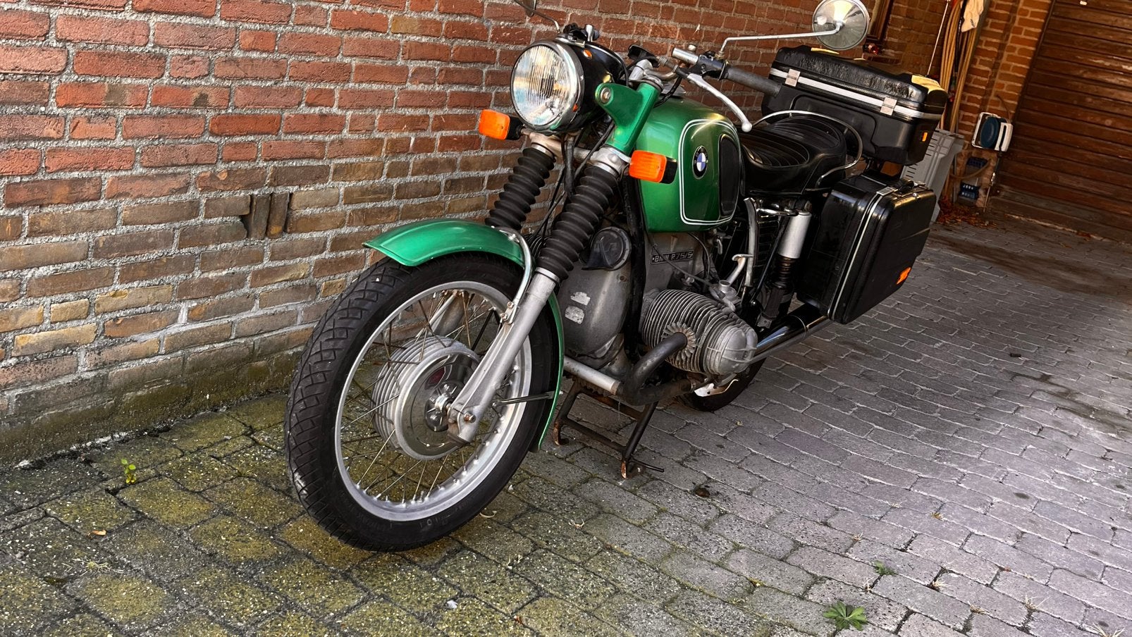 Bmw motor R75/5 kleur groen., Motoren, Cardan-aandrijving, 2 cilinders, Motorrijbewijs A, Gebruikt