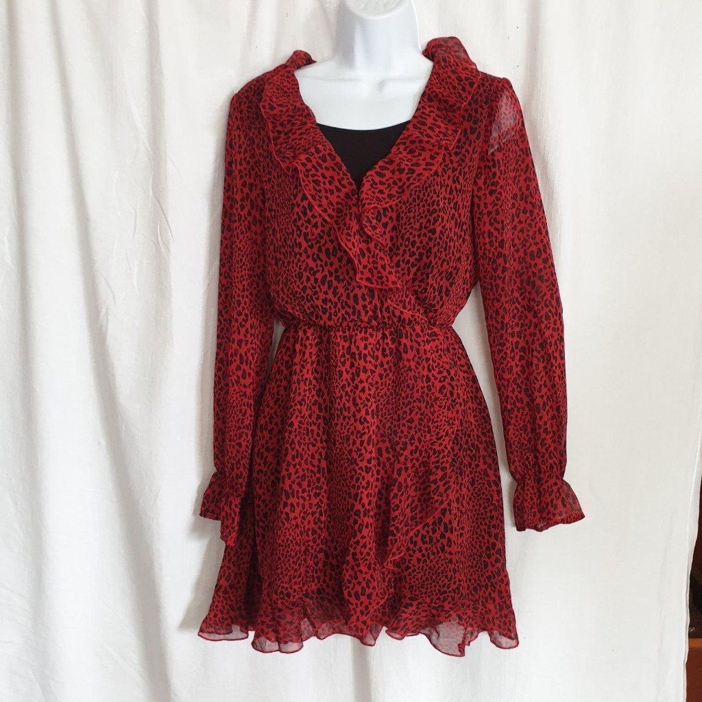 Gave rood-zwart NIEUWE jurk mt 36 merk Divided, ., Nieuw, Ophalen of Verzenden, .