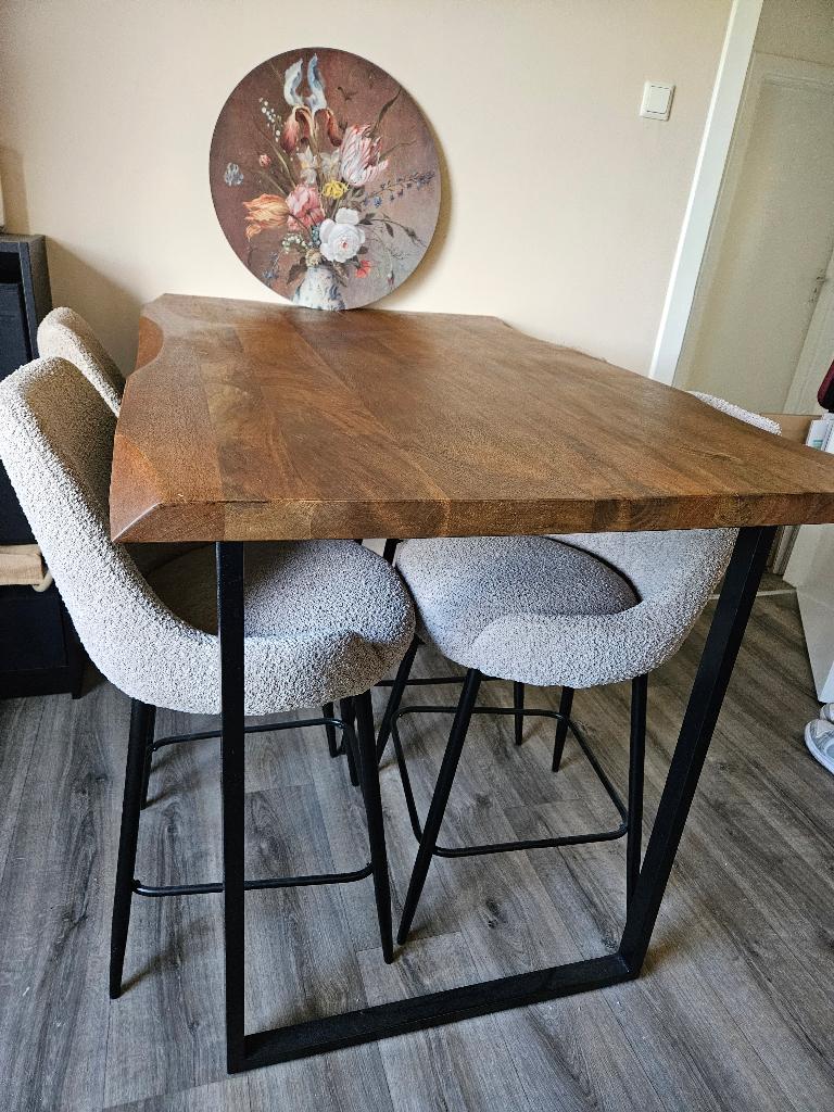 Eettafel, Huis en Inrichting, Tafels | Eettafels, Ophalen, Gebruikt, 100 tot 150 cm, 50 tot 100 cm