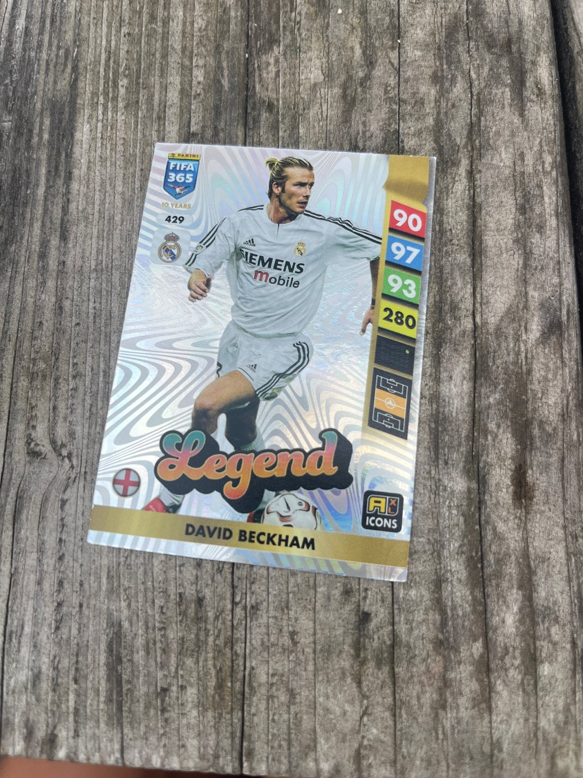 David Beckham FIFA 365 Adrenalyn XL Legend kaart, Ophalen of Verzenden, Zo goed als nieuw, Buitenlandse clubs, Spelerskaart