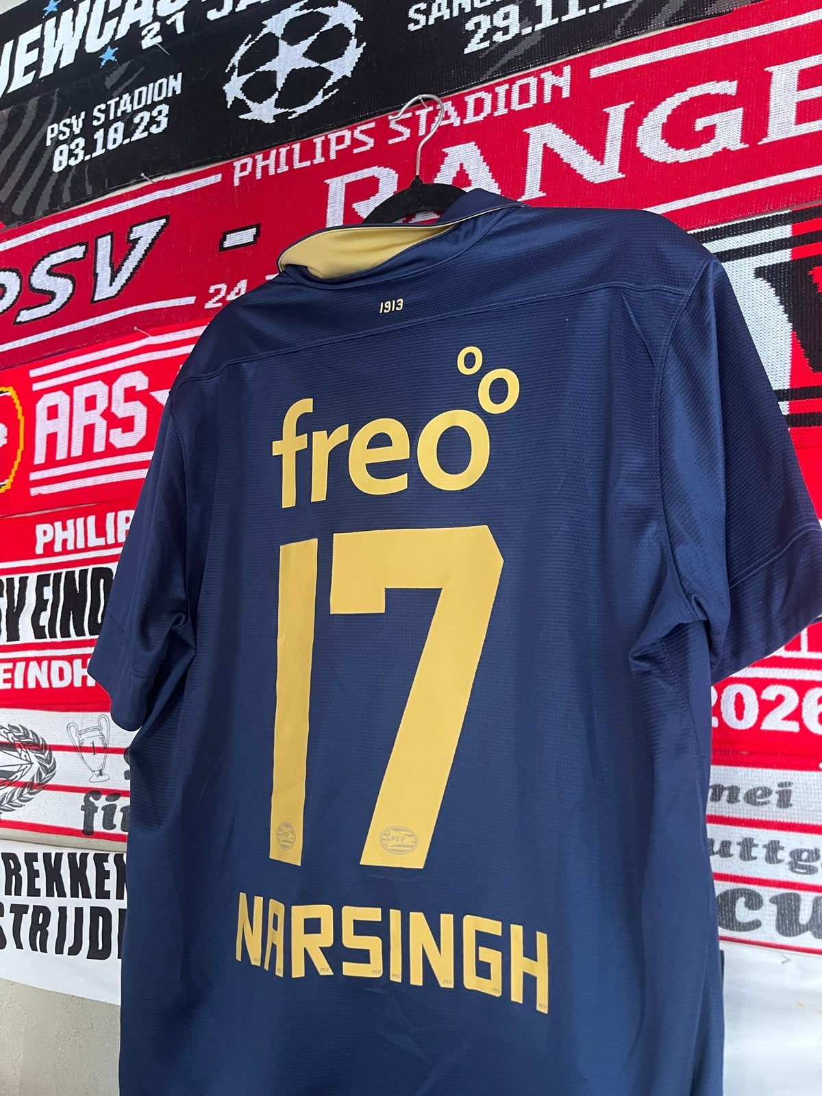 PSV 100 Jaar Jubileum Shirt Maat XL Narsingh, Sport en Fitness, Maat XL, Ophalen of Verzenden, Zo goed als nieuw, Shirt