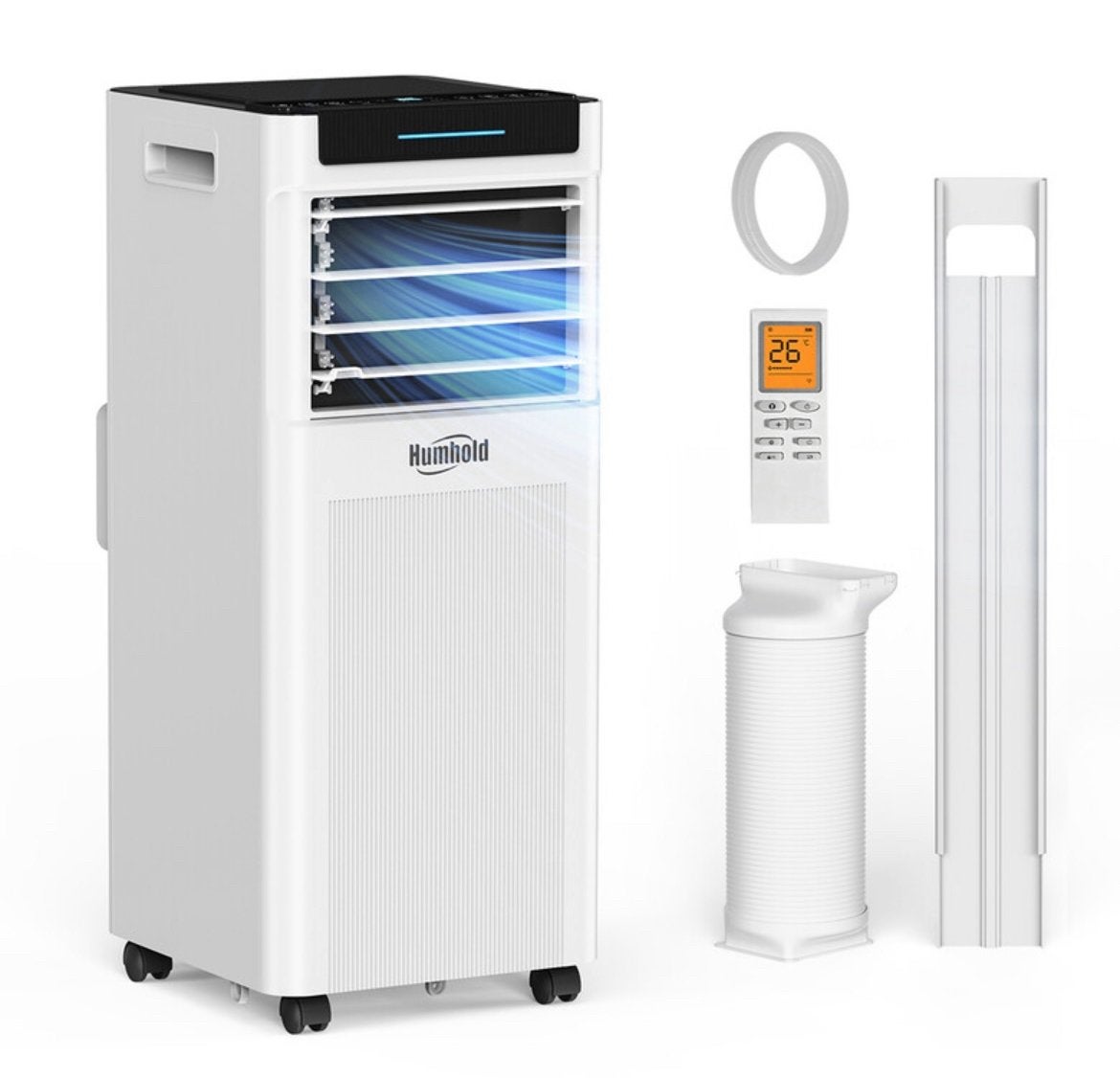 Partij Nieuwe Mobiele Airco 9000 BTU-Koelen en Ontvochtigen, Witgoed en Apparatuur, Airco's, Timer, Nieuw, 3 snelheden of meer