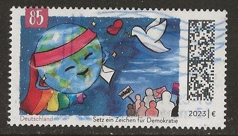 Duitsland 257, democratie voor Rene, Verzenden, 1990 tot heden, Gestempeld