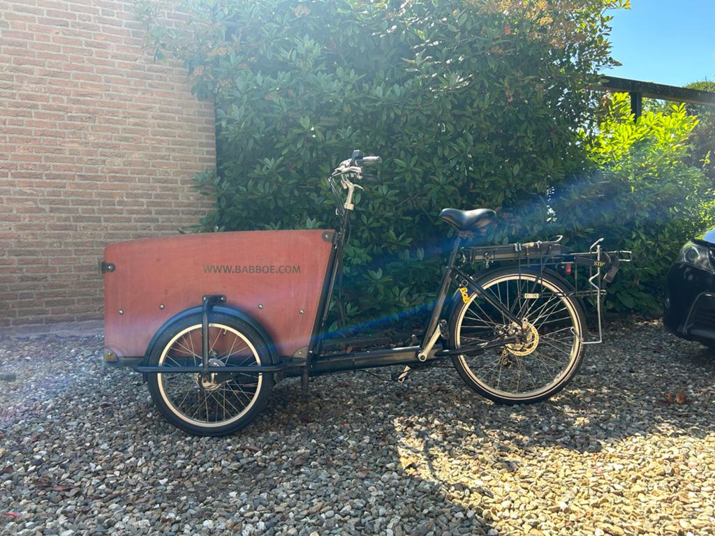 Babboe bakfiets elektrisch - gebruikt, Gebruikt, Elektrisch, 2 kinderen, Schijfrem