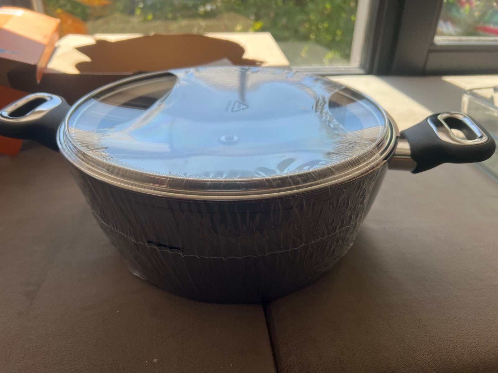 Kookpan/braadpan met glazen deksel - 26cm/5L - Nieuw, Ophalen, Overige materialen, Antiaanbaklaag, Braadpan