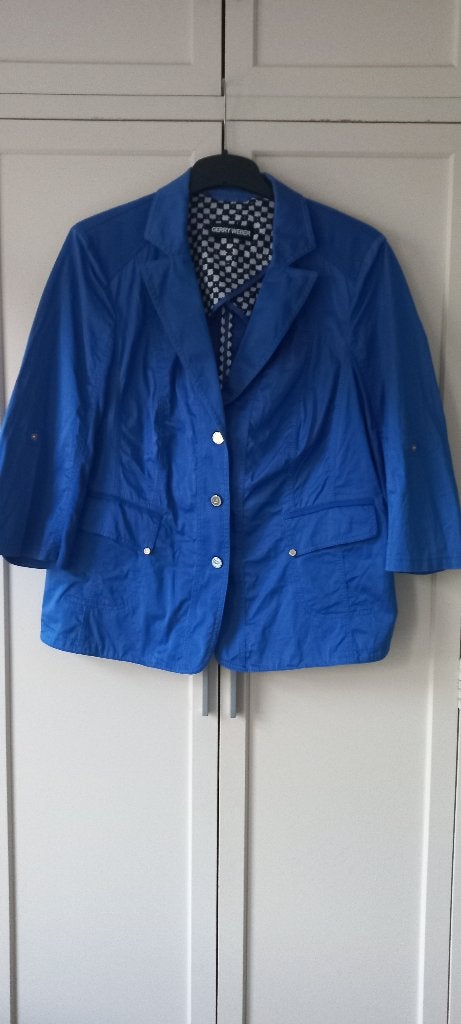 zomerjas van Gerry Weber mt 46 zgan, Blauw, Ophalen of Verzenden, Gerry weber, Jas of Mantel