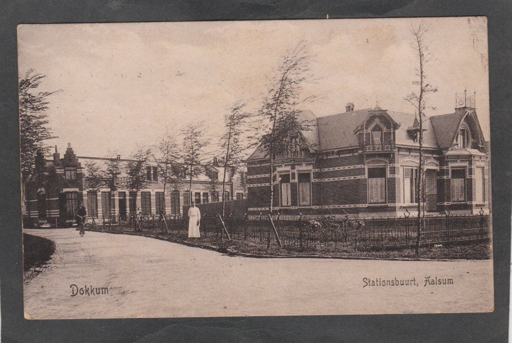 dokkum stationsbuurt aalsum, Verzenden, Voor 1920, Gelopen, Friesland