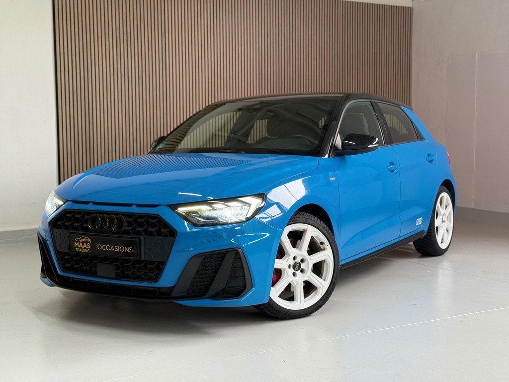 Audi A1 Sportback 40 TFSI 3X S-Line Pro Line S, Zwart, Blauw, Bedrijf, 17 km/l