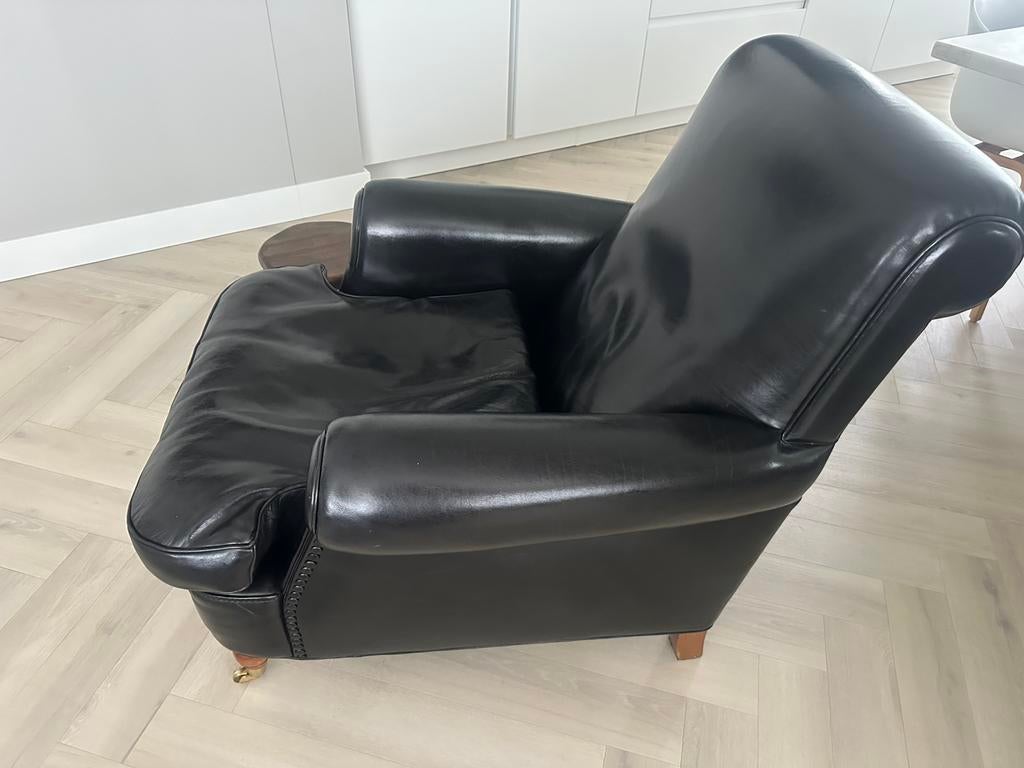 Baxter leren stoel (made in Italy), Ophalen, Gebruikt, Tijdloos, 75 tot 100 cm