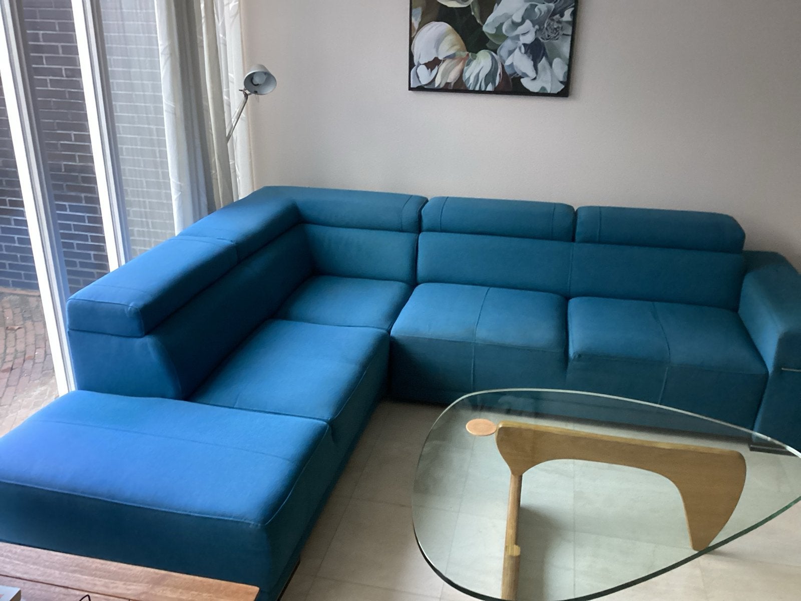 Nette Hoekbank - Comfortabel, in twee delen GRATIS, Huis en Inrichting, Ophalen, Gebruikt, Hoekbank, 300 cm of meer