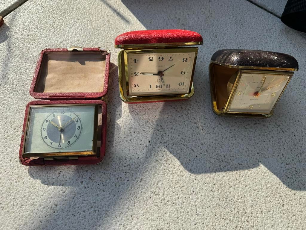 Vintage Reiswekker kienzle europe Compact en Klassiek Design, Ophalen of Verzenden