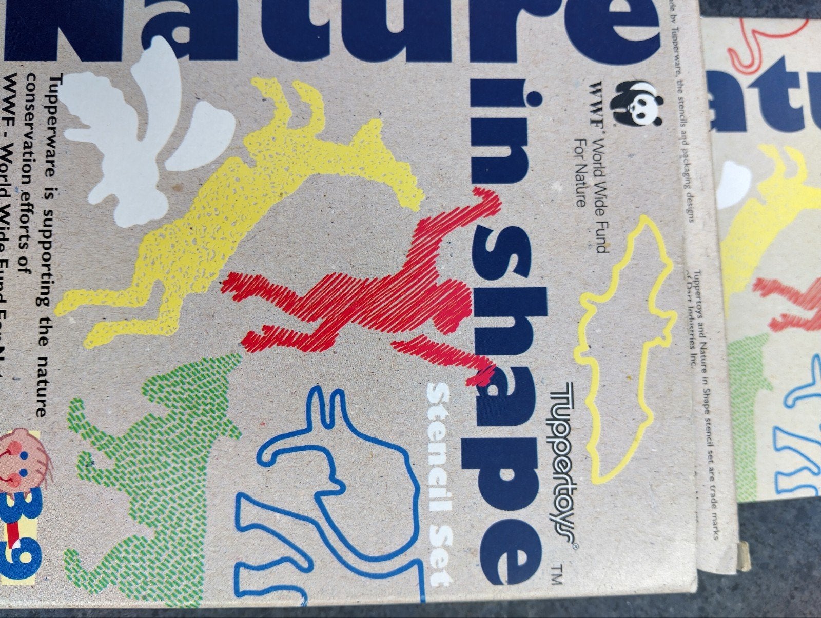 WWF Wereld Natuur Fonds Stencil Set Tupperware, Ophalen, Zo goed als nieuw, Knutselen