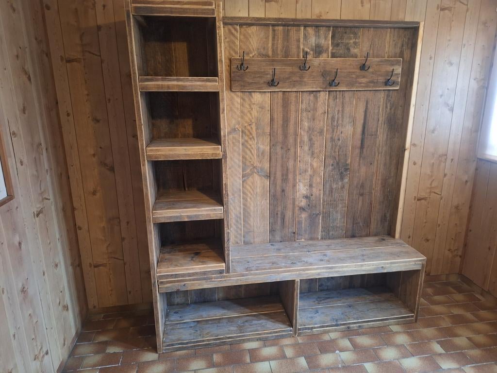 Steigerhouten kapstok gebruikt steigerhout douglas, Ophalen of Verzenden