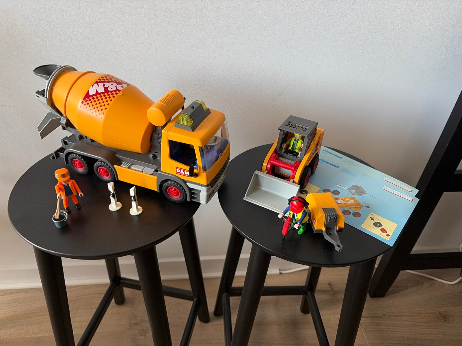 Playmobil wegwerkers met betonmolen en minigraver, Ophalen of Verzenden, Gebruikt, Overige merken