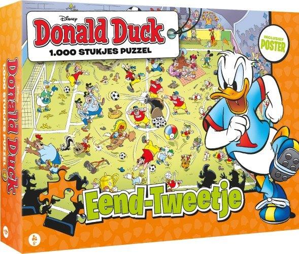 Donald Duck: Eend Tweetje 1000 stukjes, Hobby en Vrije tijd, Denksport en Puzzels, Nieuw, Legpuzzel, 500 t/m 1500 stukjes, Ophalen of Verzenden