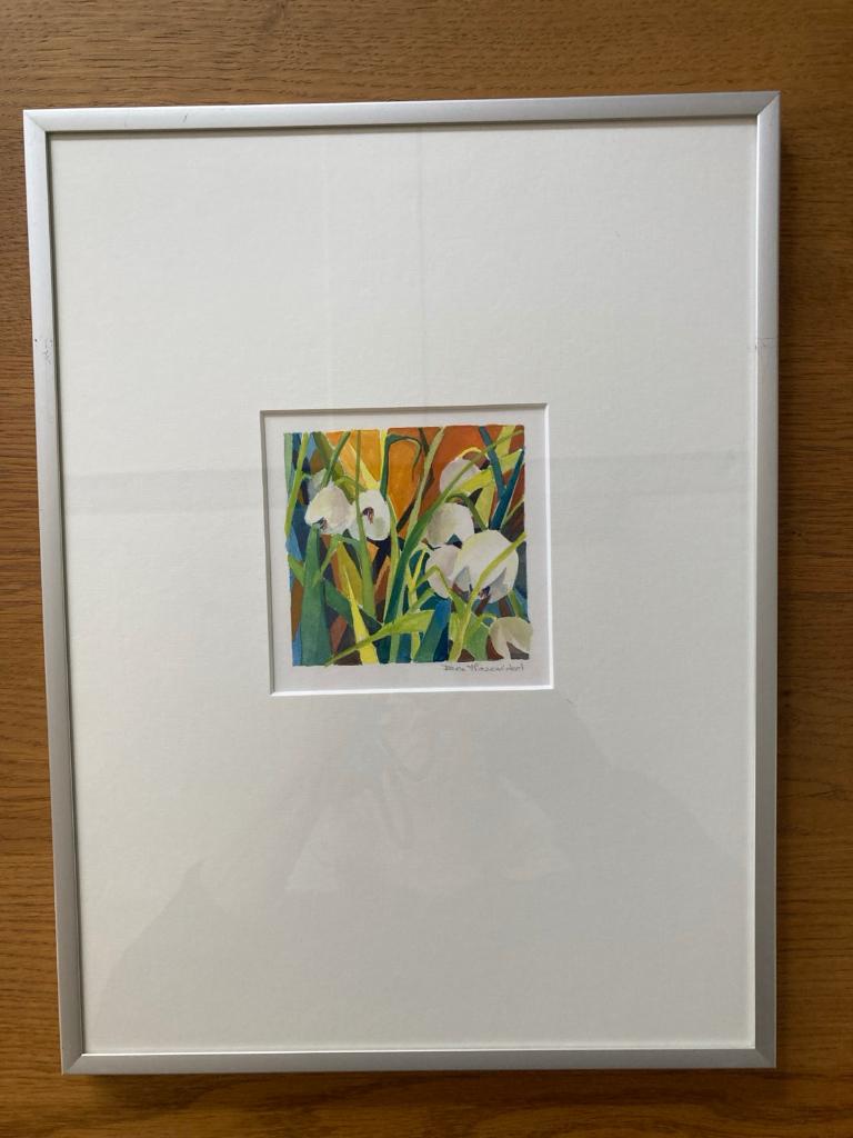 Aquarel Sneeuwklokjes - Bea Hazewinkel, Antiek en Kunst, Ophalen