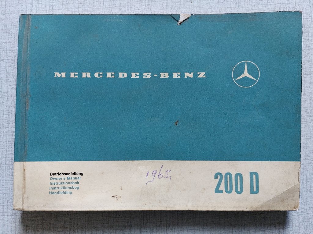 Handleiding / Instructieboekje MERCEDES 200D - 1965, Ophalen of Verzenden