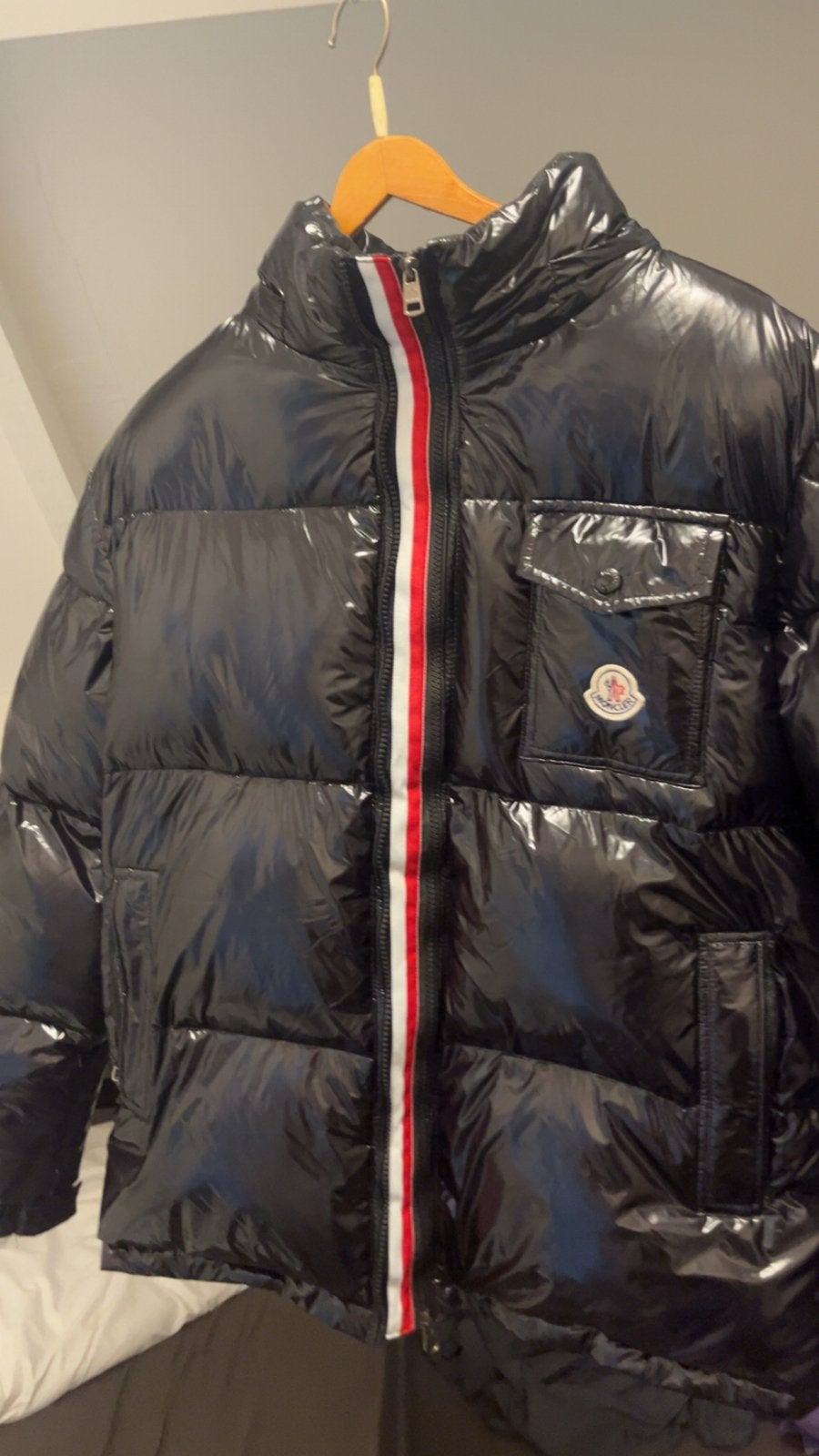 Moncler Maya Puffer Jas Zwart - Maat L, Ophalen, Zo goed als nieuw, Maat 52/54 (L), Zwart