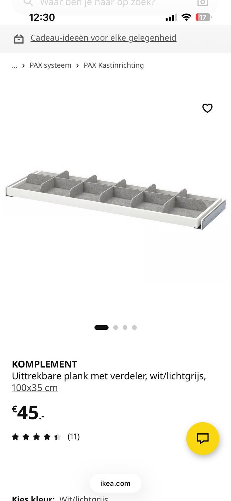 Komplement uitschuifbare plank met verdeler, Gebruikt, Minder dan 100 cm, 25 tot 50 cm, 50 tot 100 cm