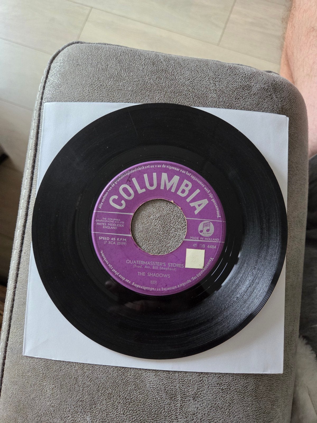 The Shadows - Apache / Quartermaster's Stores (7 inch vinyl), Cd's en Dvd's, Gebruikt, Originele persing, 7 inch, Ophalen of Verzenden