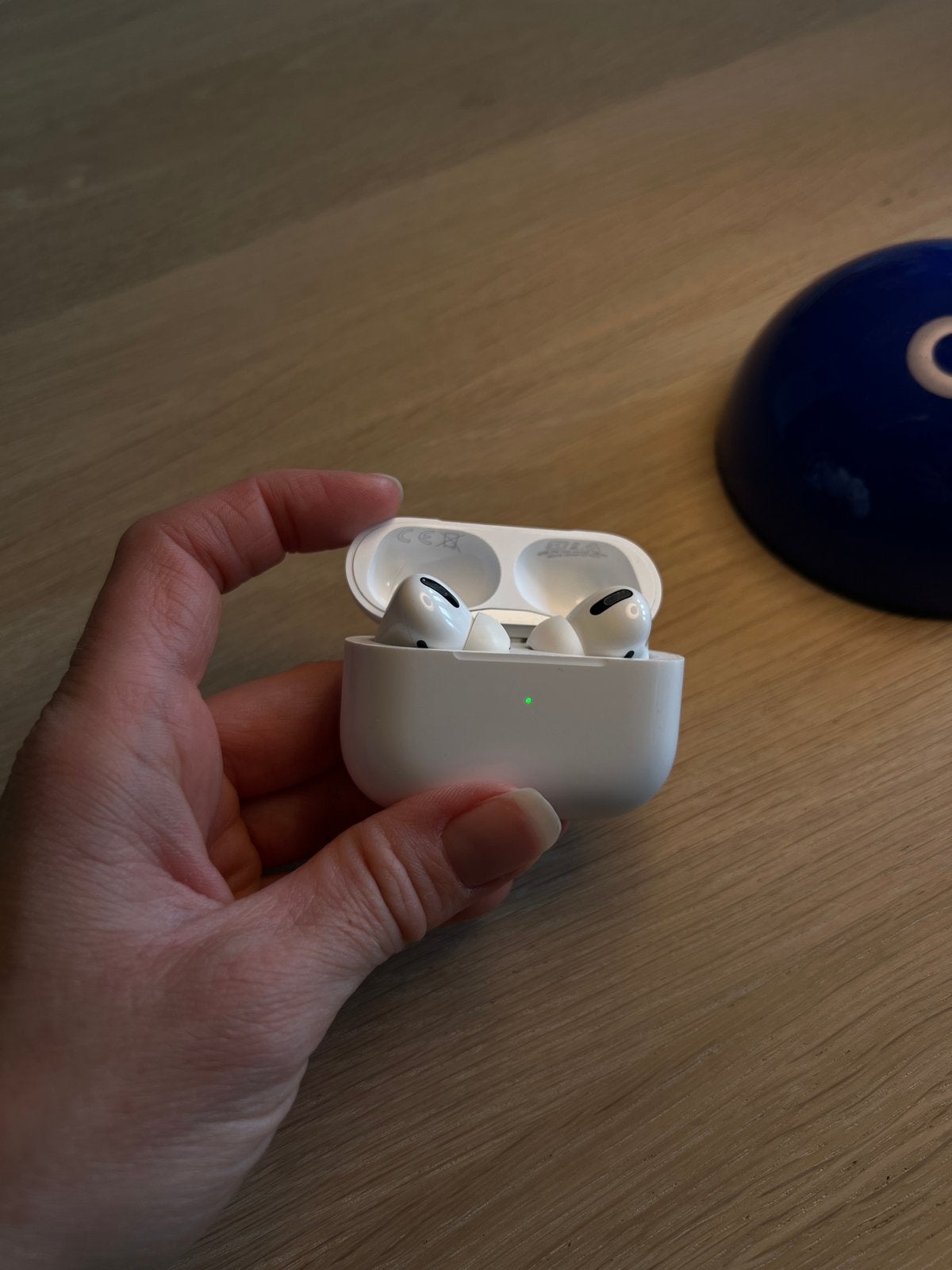 Apple AirPods Pro (1e gen)– incl. oortips en beschermcase, Telecommunicatie, Mobiele telefoons | Oordopjes, Gebruikt, Ophalen of Verzenden