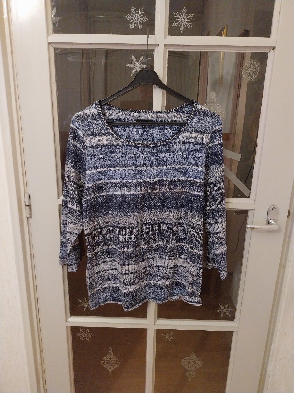 Witteveen Dames Trui Maat XL - Blauw/Wit Melange, Kleding | Dames, Blauw, Maat 46/48 (XL) of groter, Ophalen of Verzenden, Zo goed als nieuw