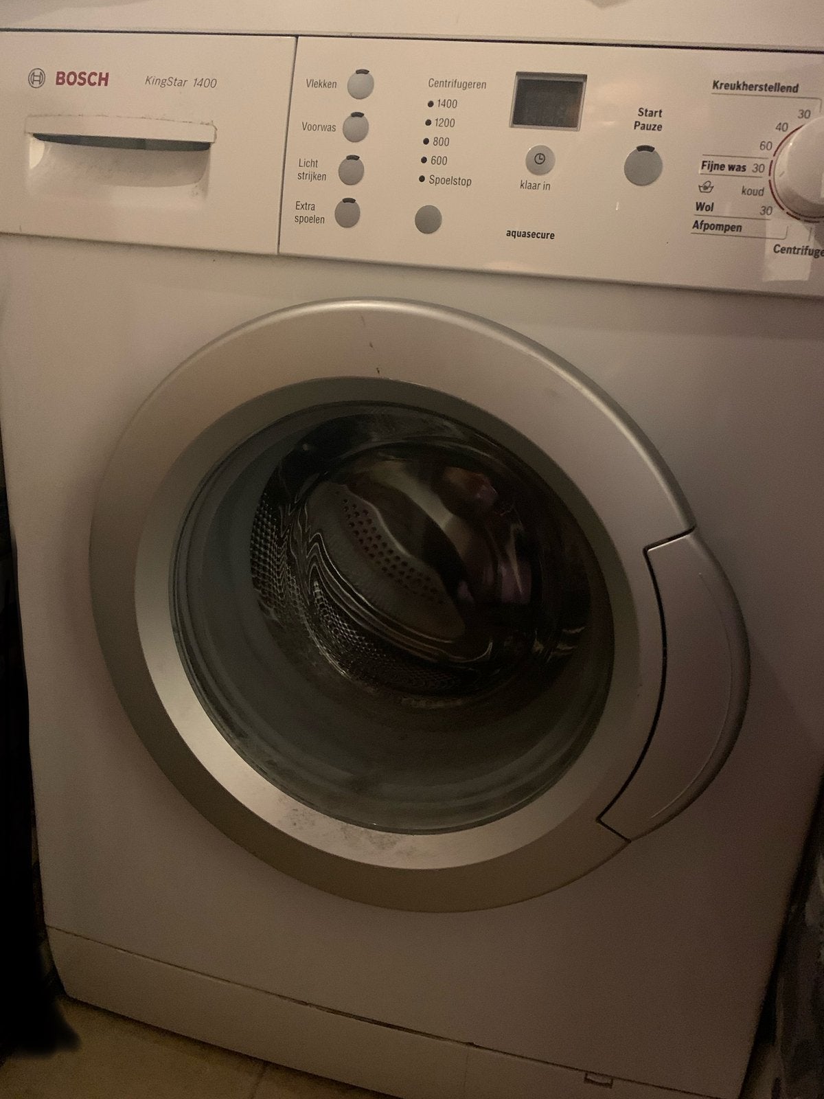Wasmachine Bosch KingStar1400, Witgoed en Apparatuur, Ophalen, Gebruikt, 1200 tot 1600 toeren, Voorlader