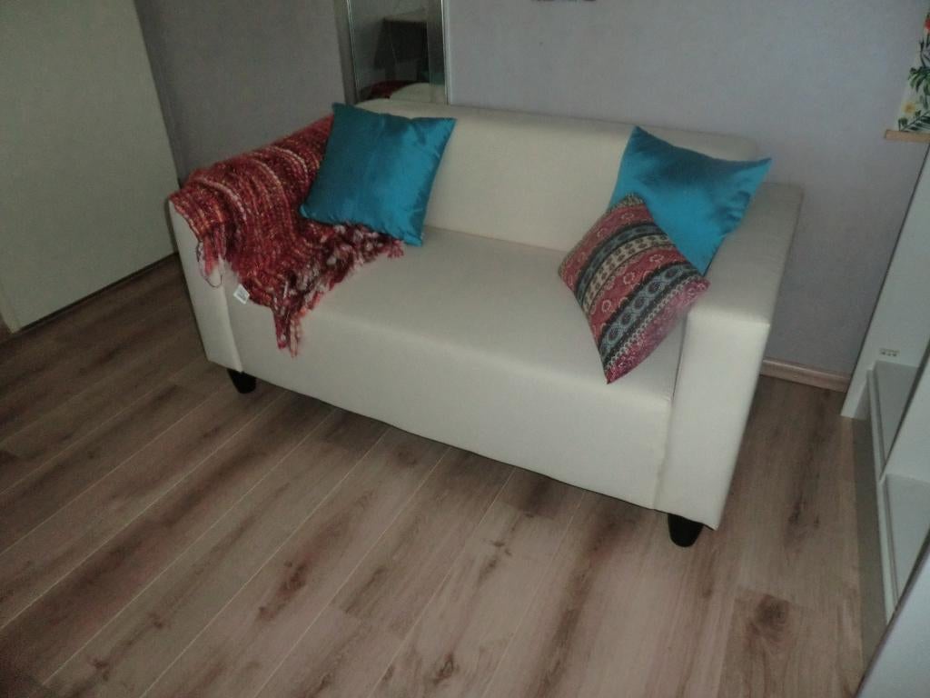Stoffen bank (2-zitter), Ophalen, Gebruikt, Tweepersoons, 75 tot 100 cm