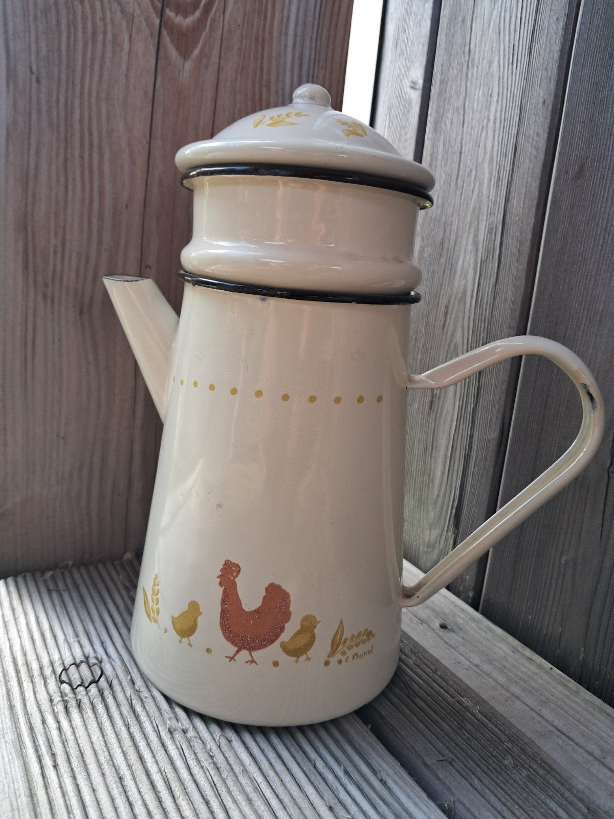 Emaille complete koffiekan, Ophalen of Verzenden