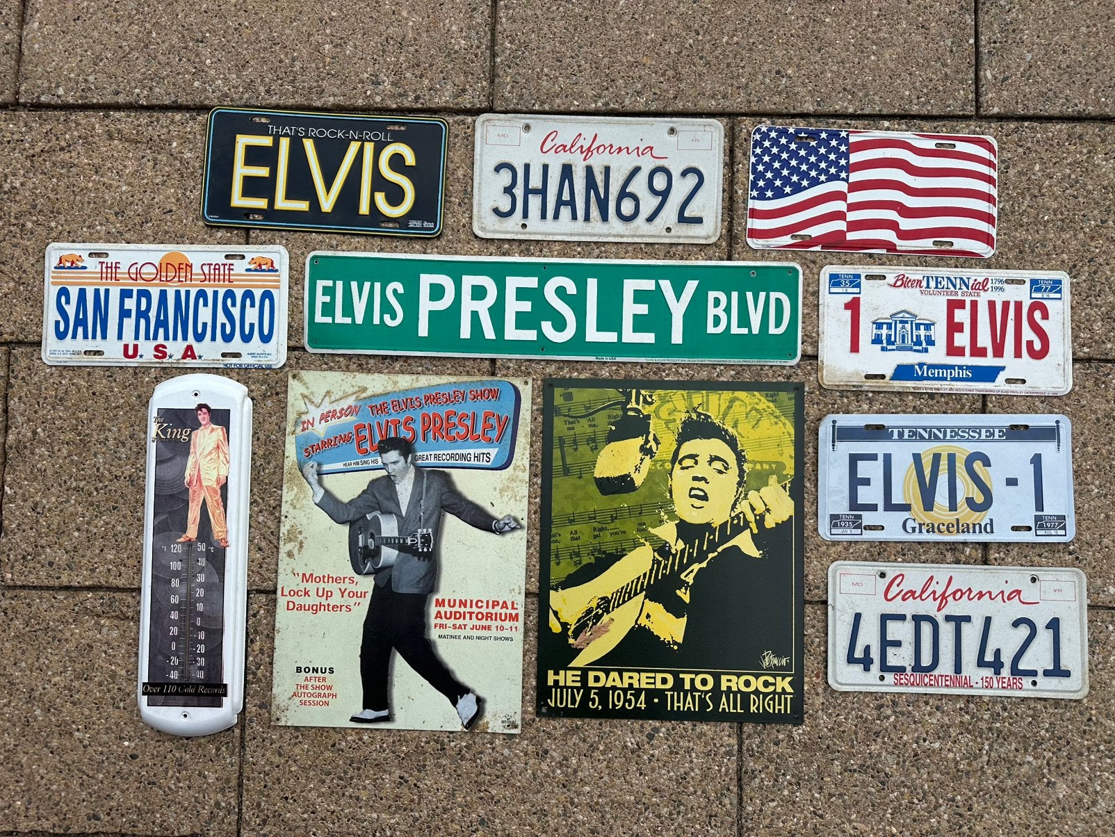 Elvis Presley & USA reclameborden Mancave / Decoratie, Ophalen, Gebruikt, Reclamebord