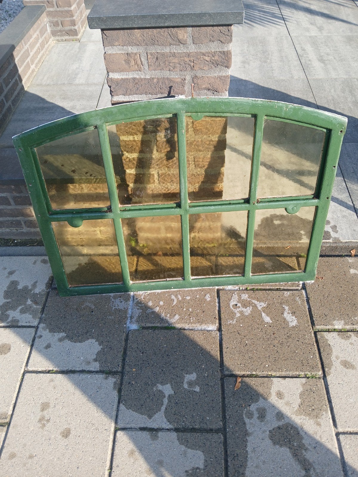 Antiek gietijzeren stalraam - Groen, Ophalen, Gebruikt, 80 tot 120 cm, Minder dan 80 cm