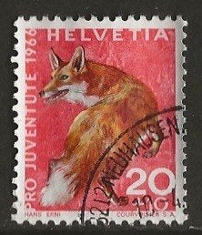 Zwitserland 8, vos, Verzenden, Gestempeld