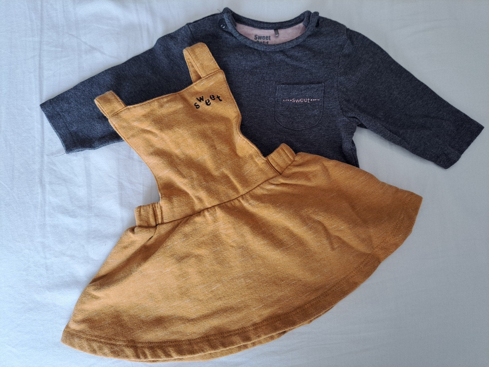 Sweet Petit by Prénatal setje maat 56 jurkje overgooier, Meisje, Sweet Petit by Prénatal, Ophalen of Verzenden, Zo goed als nieuw