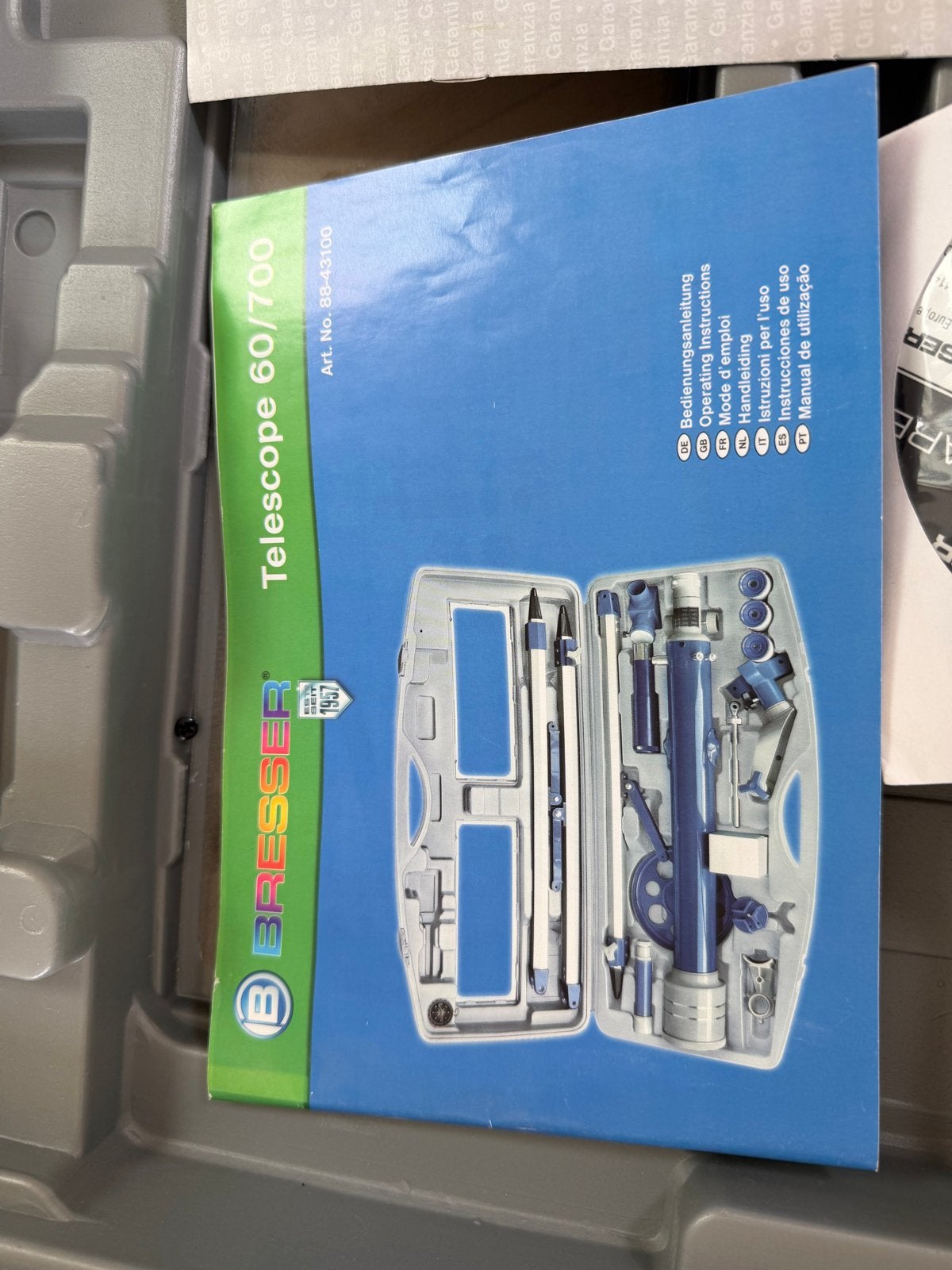 Bresser Telescoop 60/700 compleet met statief en koffer, Ophalen, Gebruikt, Lenzentelescoop (refractor), Met statief
