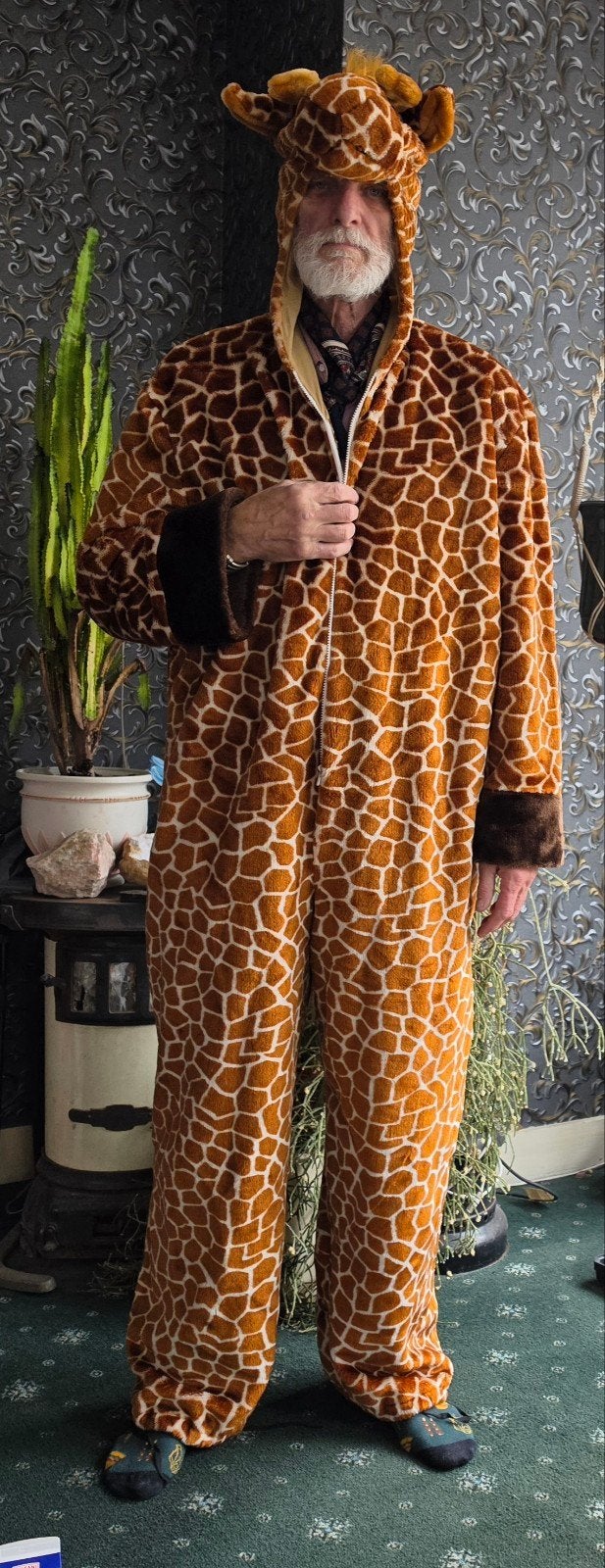 leuk giraffenpak, Ophalen, Carnaval, Maat 56/58 (XL), Zo goed als nieuw