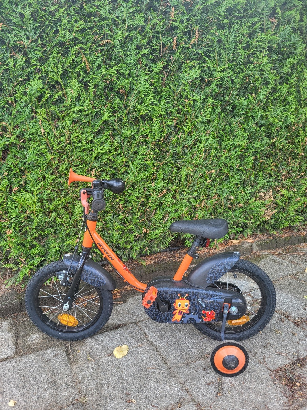 Kinderfiets decathlon 14 inch, Ophalen, Zijwieltjes, Gebruikt, Minder dan 16 inch