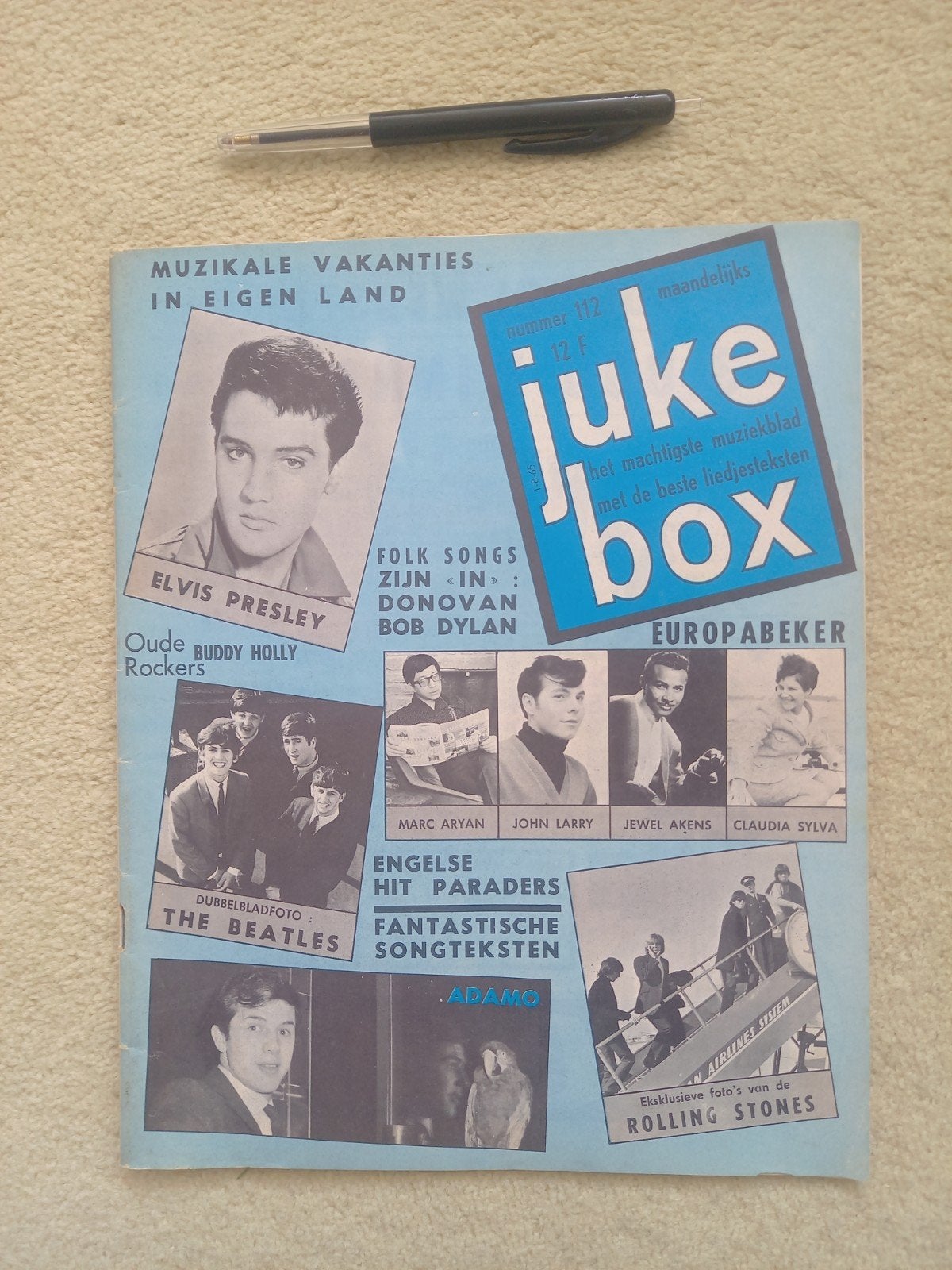 Muziekblad JUKE BOX - nr. 112 (augustus 1965), Ophalen of Verzenden, 1980 tot heden, Tijdschrift