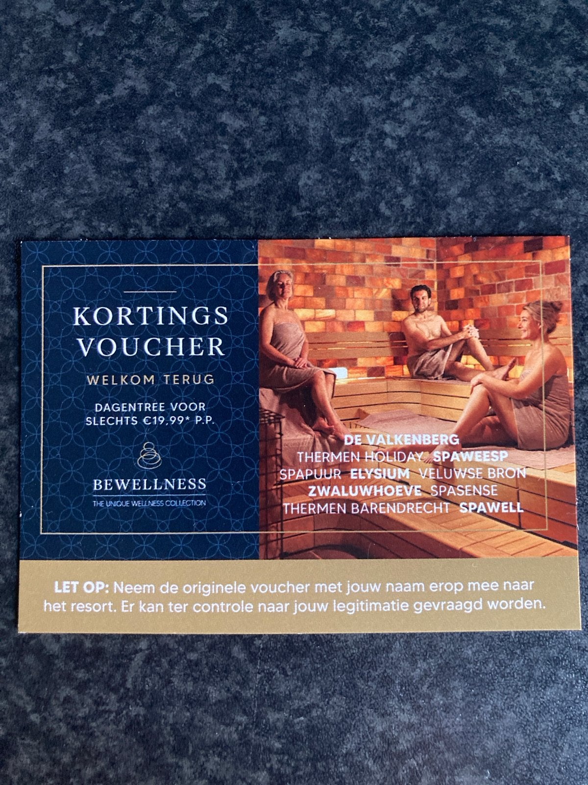 Kortingscodes voor dagentree Bewellness, Tickets en Kaartjes, Twee personen, Kortingsbon, Spa of Sauna