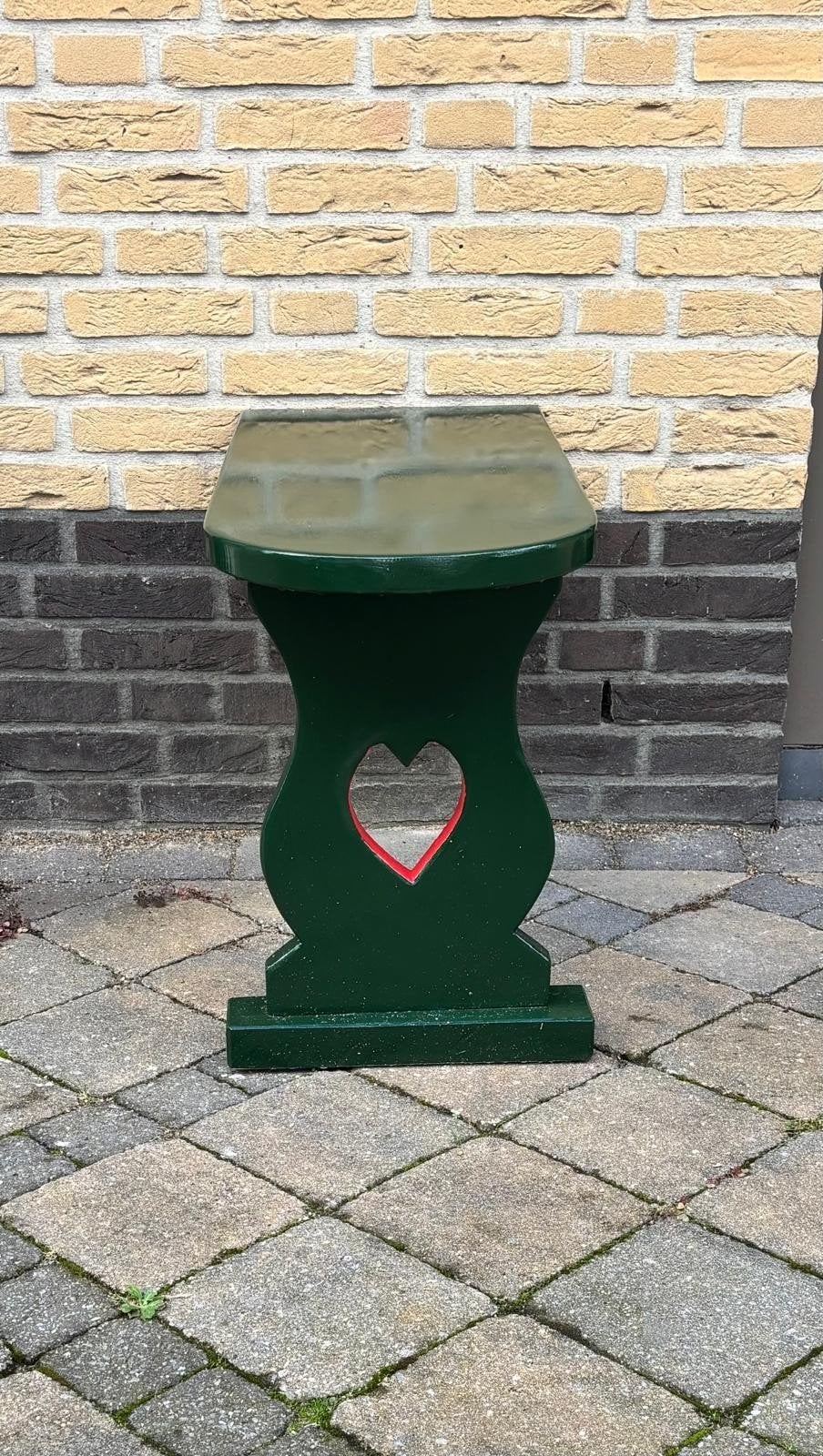 Handgemaakt hardhouten/ eiken Bankje / Konkelbankje / gevel